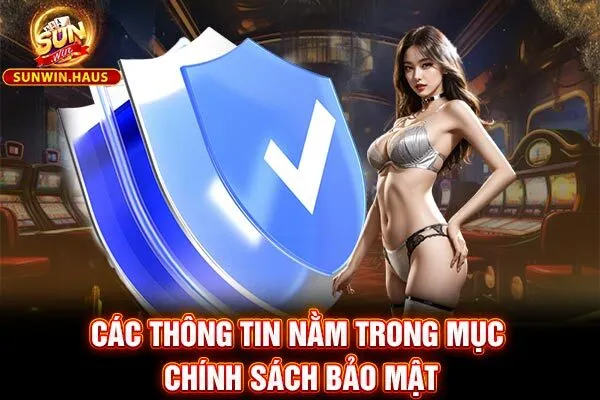 Các thông tin nằm trong mục chính sách bảo mật Các thông tin nằm trong mục chính sách bảo mật